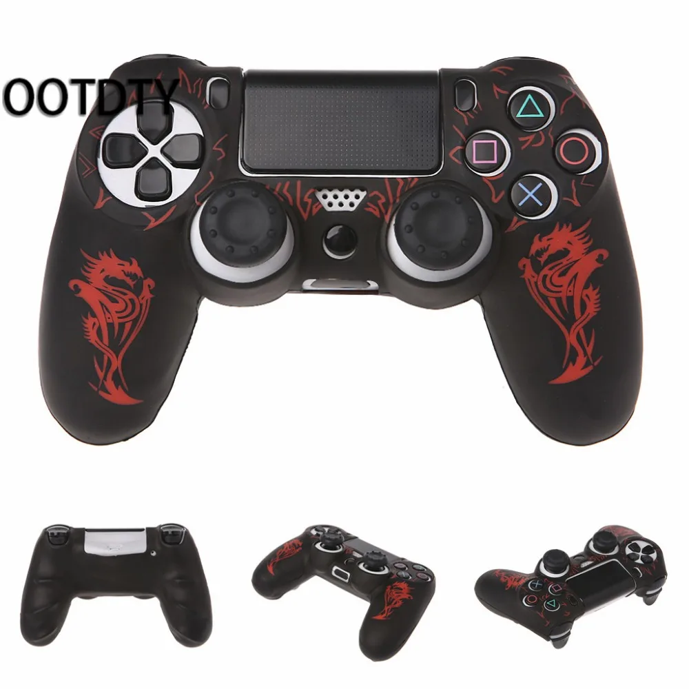 Buy For Playstation 4 PS4 Slim Gamepad Protect Western Dragons Silicone Gamepad