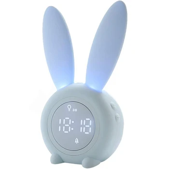 

Rabbit Digital Clock Alarm Creative Led Child Student Lovely Snooze Cartoon Electronic Mute Night Light Children'S Gift