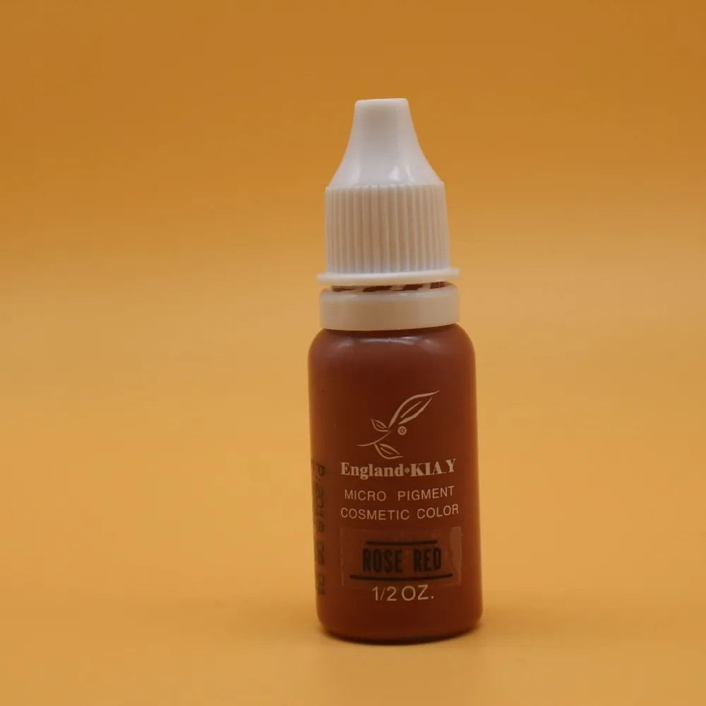 

2PCS/lot England KIAY Microblading Pigment Permanent Makeup Tattoo ink For Cosmetic Eyebrow Eyeliner Lip Colors rose red 1/2oz