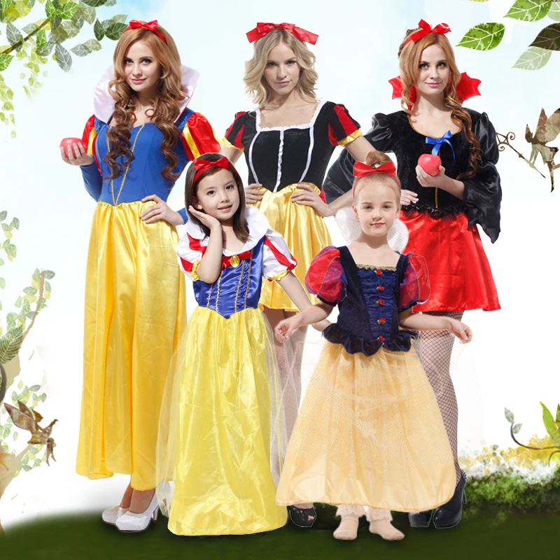 Buy Free shipping Snow White and Queen cosplay suit