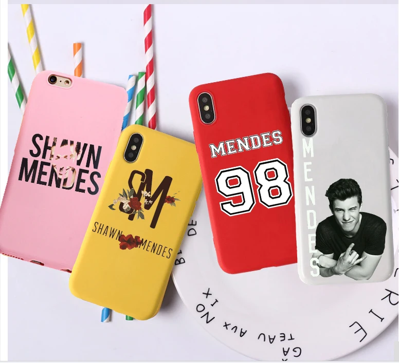

singer Shawn Mendes Magcon Candy Color TPU Case phone For iphone X 7 XS XR XSMAX 11 11Pro Black case Cover