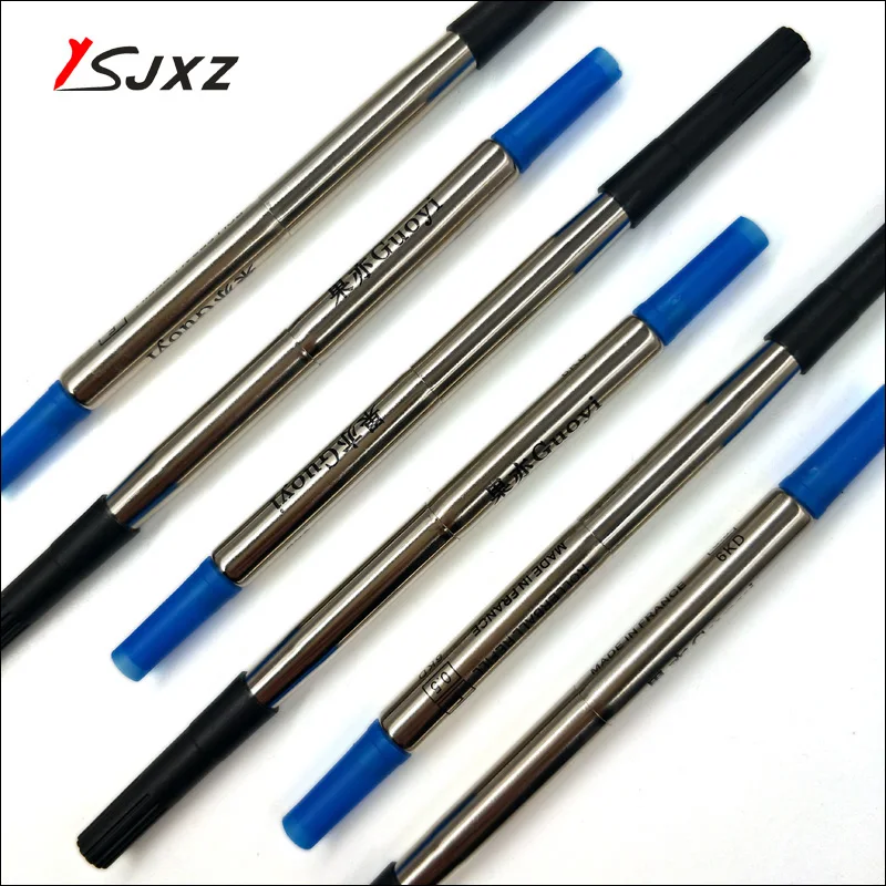 Высокое качество 10 шт синий или черный Ролик Шариковая ручка 0,5 мм Заправка для канцелярских принадлежностей