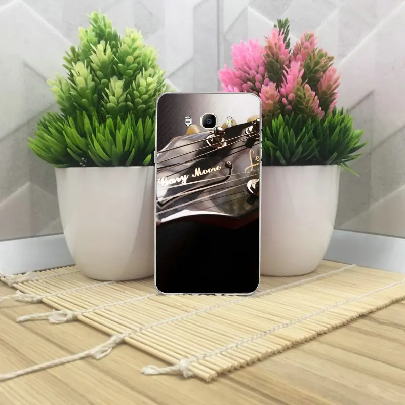Мягкий силиконовый чехол с надписью Love Guitar для телефона из ТПУ Samsung Galaxy A3 A5 A7 J2 J3 J4