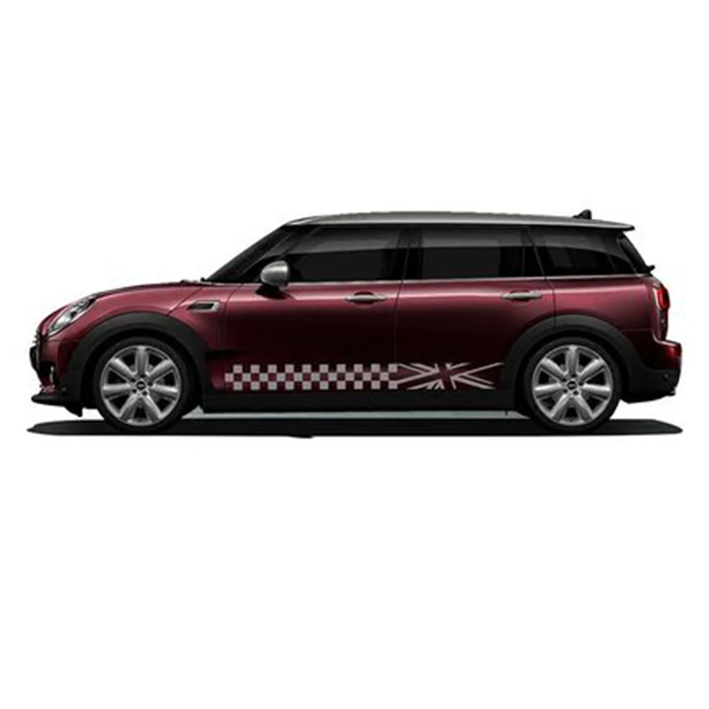 Наклейка на боковую талию двери автомобиля Checker наклейка для Mini Cooper S JCW One F54 F55 F56 F60
