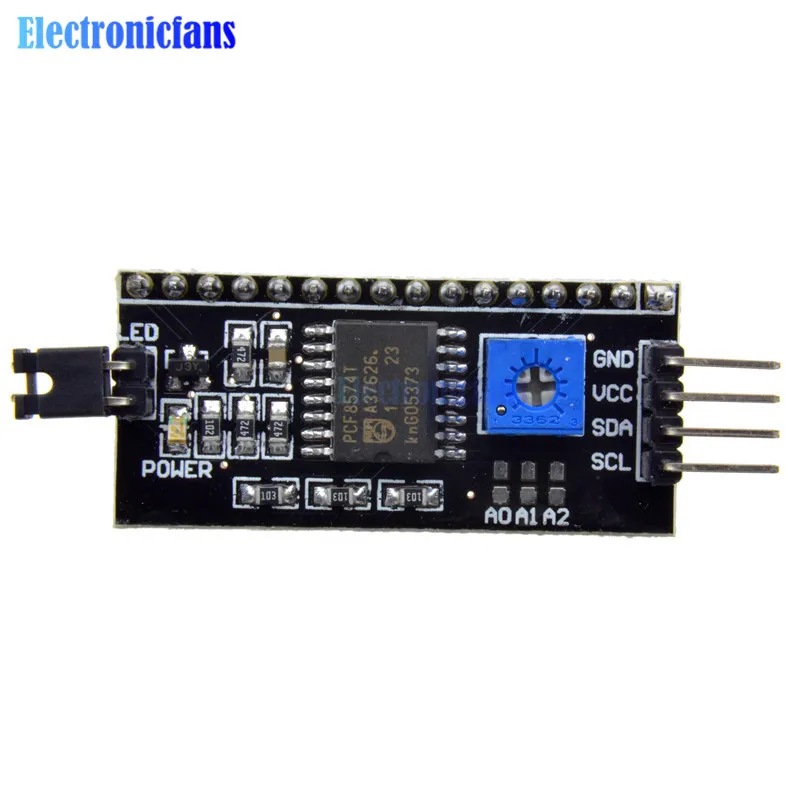 ЖК-дисплей 1602 PCF8574T PCF8574 межсоединений интегральных схем/I2C/Интерфейс 16x2 персонажа ЖК-дисплей Дисплей модуль 1602 5V Синий/желто-зеленый экран для Arduino "сделай сам"