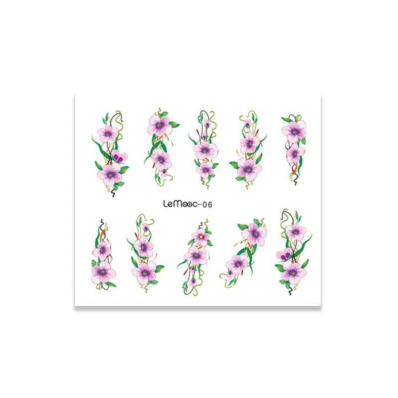 1 лист 3D наклейки для ногтей суккулентные растения красочные красивые цветы клейкая переводная наклейка для маникюра украшения для ногтей - Цвет: 17
