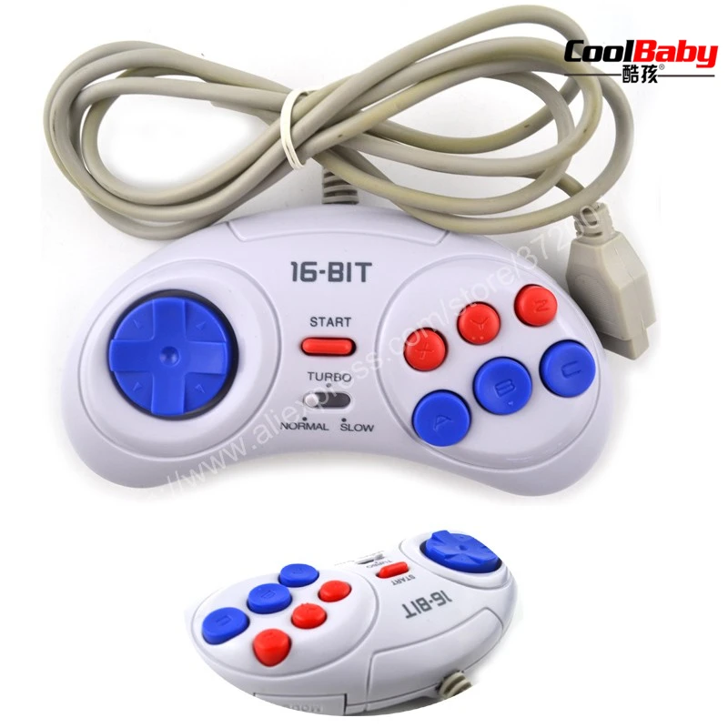 Классический проводной игровой контроллер для SEGA Genesis 16 бит 6 кнопок геймпад Mega