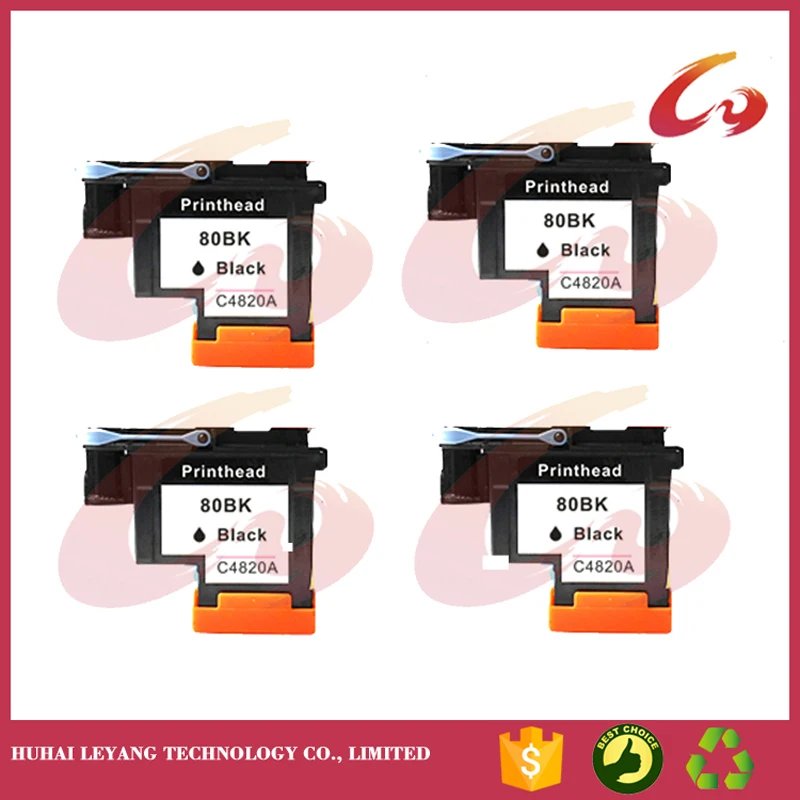 4 Шт. Черный Печатающая Головка Для HP 80 Designjet 1000 1050c 1055 см Принтер CA4820A | Компьютеры и