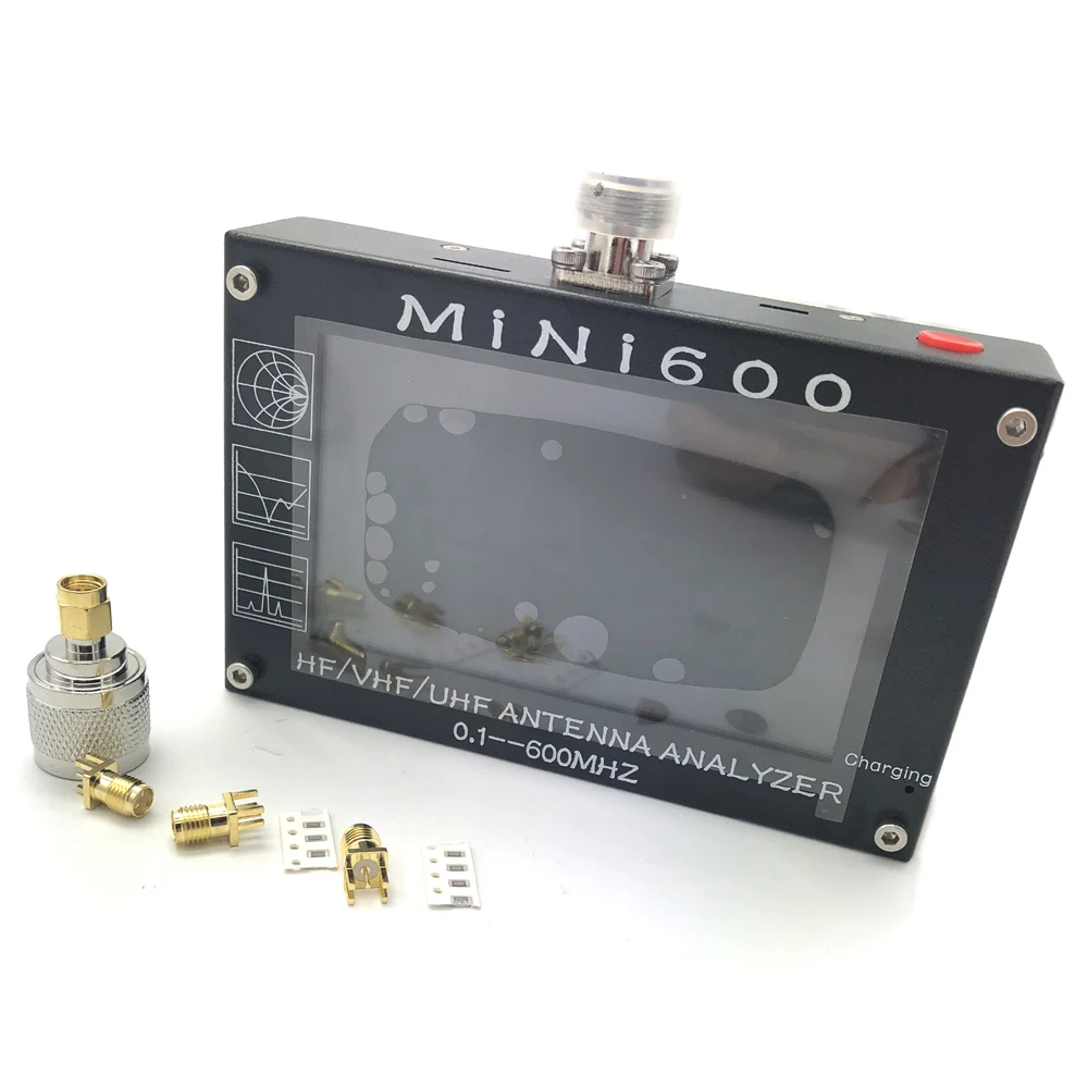 

5V/1.5A MINI600 HF VHF UHF Antenna Analyzer 0.1-600MHZ Frequency Counter SWR Meter 0.1-1999 with 4.3" TFT LCD Touch Screen
