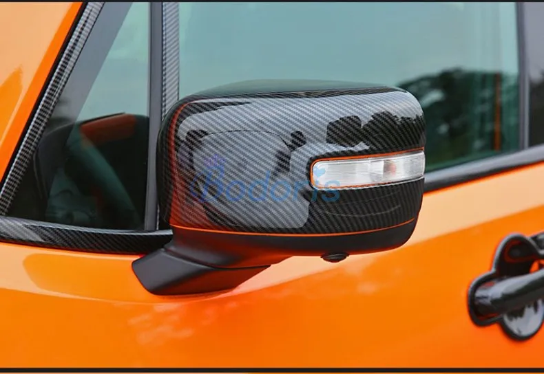 Цветной светильник из углеродного волокна, противотуманная фара, зеркальный светильник, Дневной светильник, ручка, внешняя отделка, отделка автомобиля, Стайлинг для Jeep Renegade, аксессуары