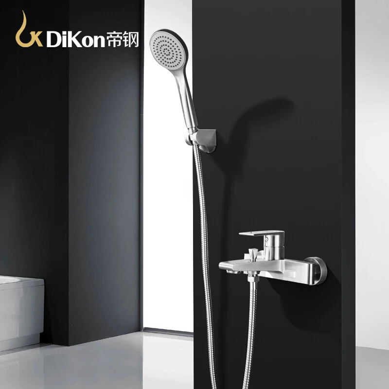 dikon bagno doccia di lusso rubinetto in acciaio inox 304 miscelatore vasca da bagno set rubinetti testa crane calda e fredda do