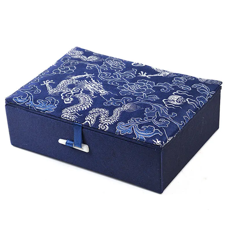 Chinese Handmade Brocade Rectangle Gift Boxes Jewelry Storage Craft | Дом и сад