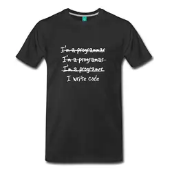 Программист Правописание я пишу код Для мужчин Премиум футболки новые модные красивые повседневные футболки брендовая футболка Для