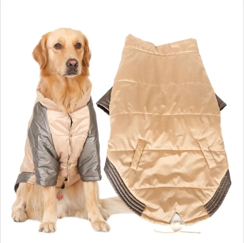 NEW Winter Large Dogs Clothes Golden Samoa Husky Big Dog Champagne