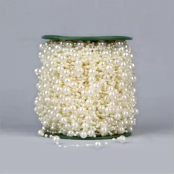 

Hot sales 120 Meters Fishing Line Artificial Pearls Beads Chain Garland Flowers Wedding Party Decoration Products