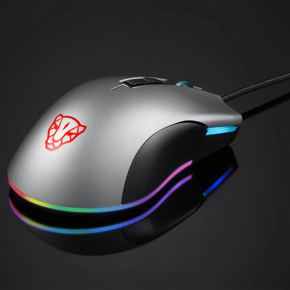 Motospeed V70 PMW3360 12000 DPI 7 кнопок USB Проводная игровая мышь PUBG RGB светодиодная оптическая