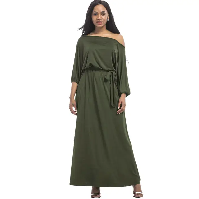 off shoulder maxi dress casual