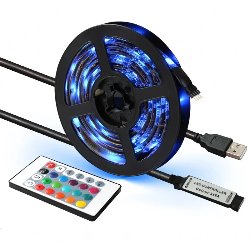 Светодиодная лента USB 2835SMD DC5V гибкий светодиодный светильник лента RGB 0,5 м 1 м 2 м 3 м 4 м 5 м ТВ Настольный экран подсветка Диодная лента