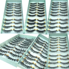 Новые 10 пар норковые ресницы 3D натуральные накладные ресницы 3d норковые ресницы мягкие ресницы для наращивания макияжа комплект Cilios