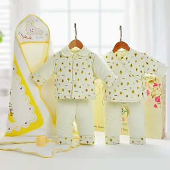 

Autumn and Winter Thick Baby Cotton Gift Box Newborn Cotton Clothes Suit Newborn Baby Full Moon Gift Jacket