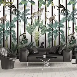 Beibehang заказ тропических лесов Животных Настенные обои Современная гостиная спальня задний план 3D настенной бумаги домашний декор