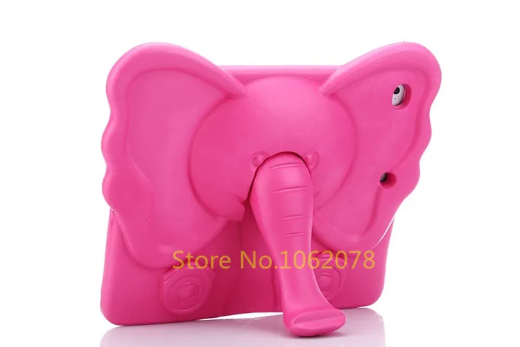 

New 3D Cartoon Elephant Trunk EVA Foam Soft Shockproof Case For Apple iPad 2 3 4 mini 1/2/3/4 With Stand Holder