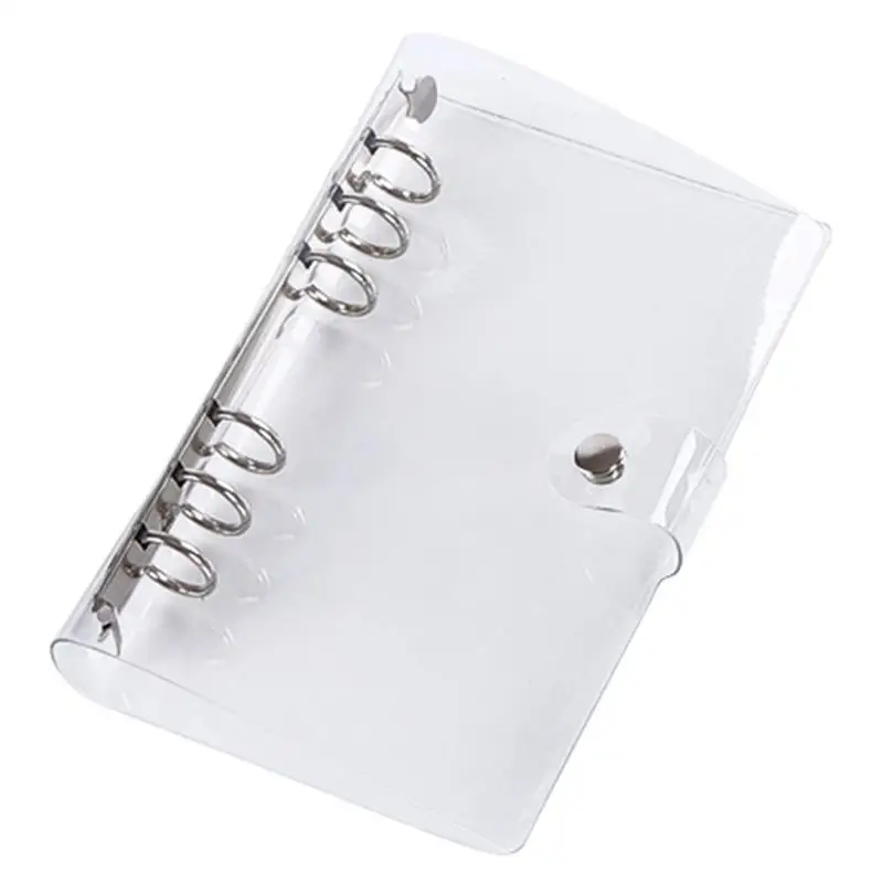 Креативная прозрачная Папка с 6 отверстиями Прозрачная крышка ноутбука из ПВХ защитное кольцо папка - Цвет: A6