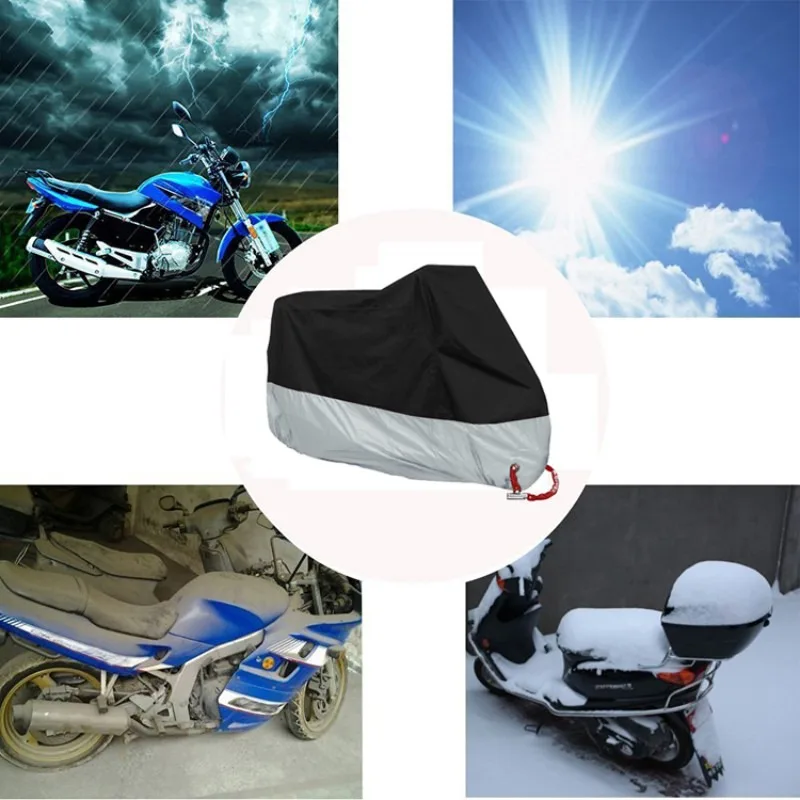 Waterproof Sun Motorcycle Cover Electric Bicycle Cover Dustproof UV Protector Portable Outdoor Rainproof Rain Cover