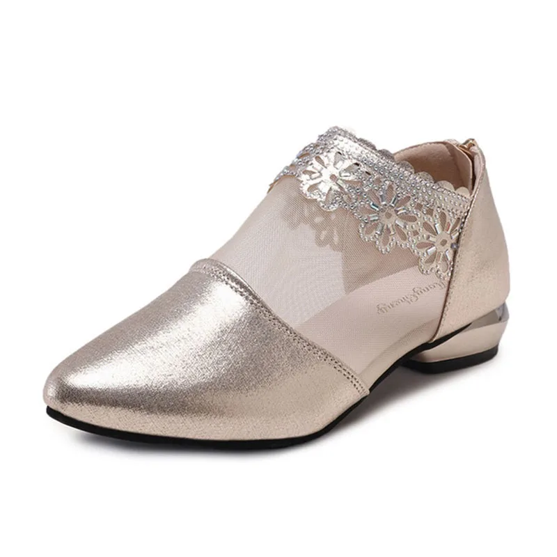 

Fashion Women Shoes Spring And Autumn New Low-heeled Pointed Shoes Thick With Middle-aged Women Shoes Wild Casual Women Shoes