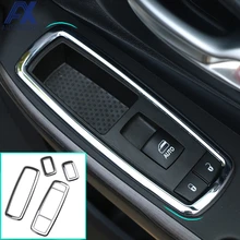 Couvercle de panneau de fenêtre intérieur chromé pour Jeep Cherokee 2014 – 2019, cadre de garniture de lunette, pour Dodge Dart PF Chrysler 200, 4 pièces
