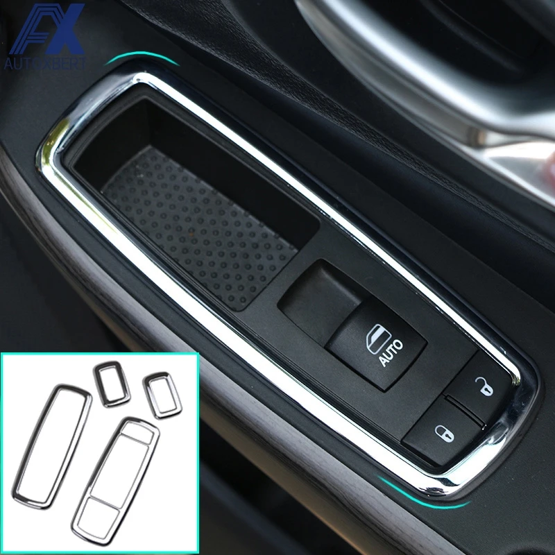 Us 9 74 25 Off Ax 4pcs Chrome Interior Window Switch Panel Cover For Jeep Cherokee 2014 2019 Dodge Dart Pf Chrysler 200 Bezel Trim Frame In Interior