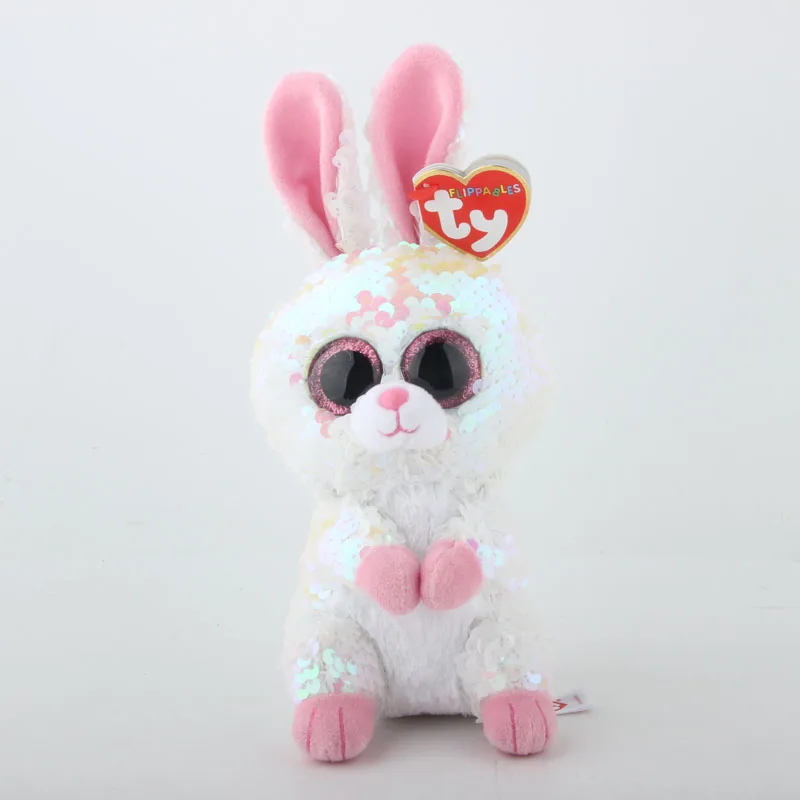 Ty Beanie Boos Sequin Animal Plush Toys Doll Cat Owl Fox Bunny Unicorn Best Christmas Gift 15cm