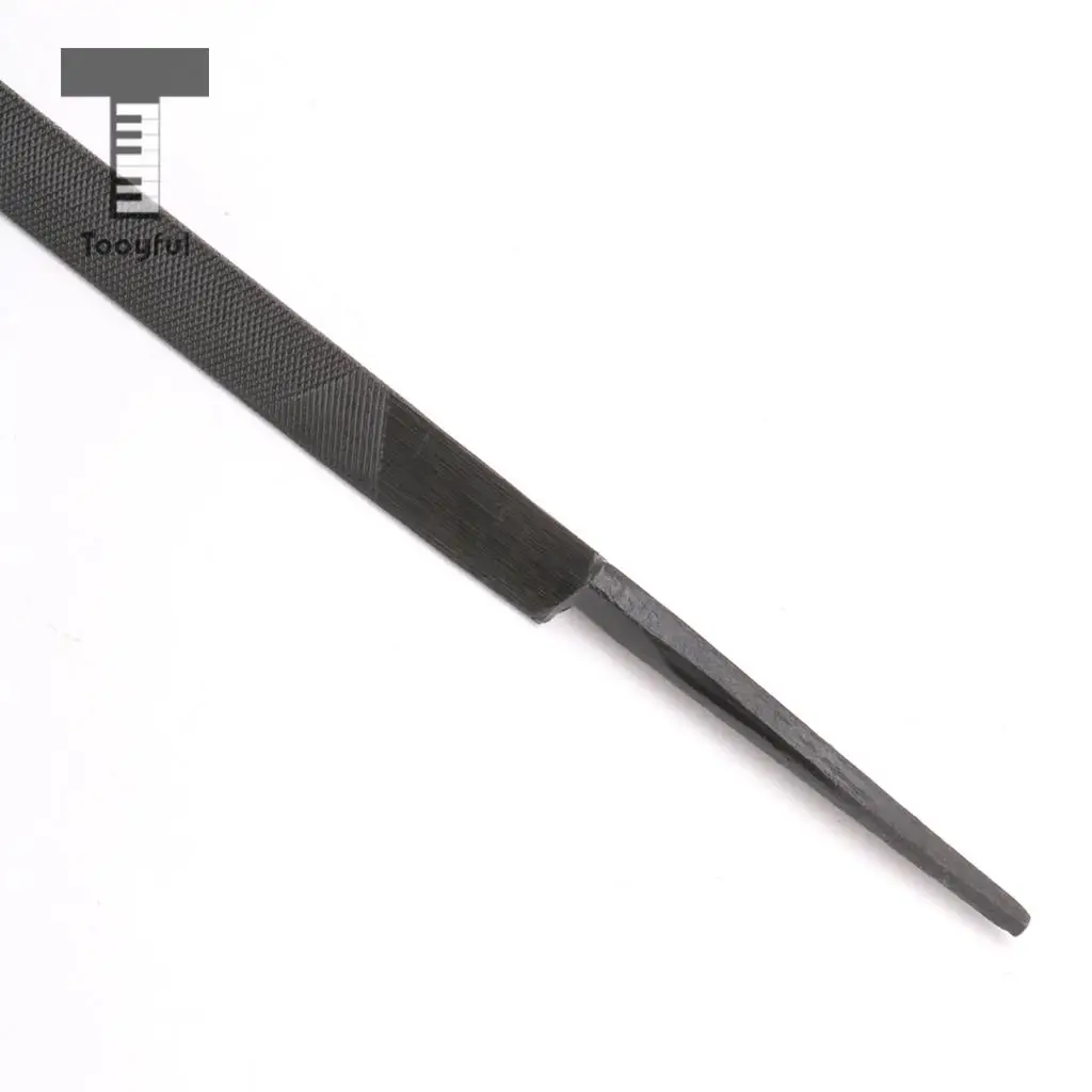 Tooyful Carbon Steel Guitar Fret Crowning File Dressing File with 3 Size Edges Luthier Tool