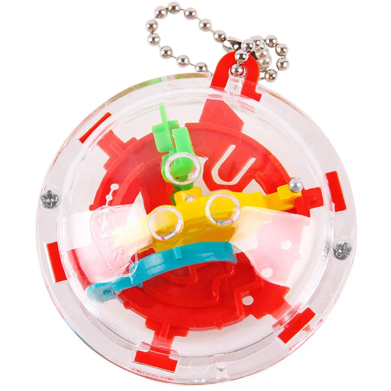 

Colorful Plastic 3D Mini Magic Intellect Maze Ball Puzzle with 30 Barriers Pass Baby Kids Balance Logic Ability Educational Toys