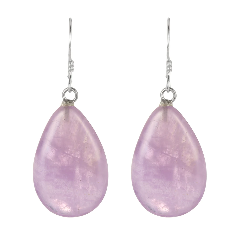 font b Luxury b font Sterling Silver Earrings Hook Color Stone Water Drop Dangle Earrings