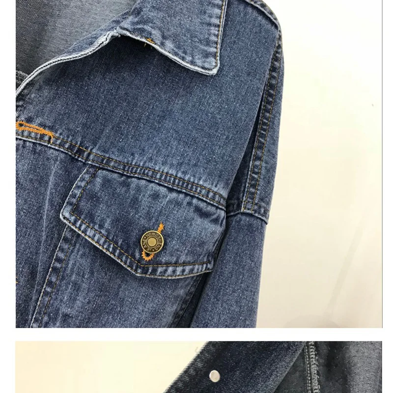 Manches vent Denim De Cordon Bleu Femmes Court Militaire Vintage Manteau Automne Veste Coupe Casual Pour Longues SxUK8Rw