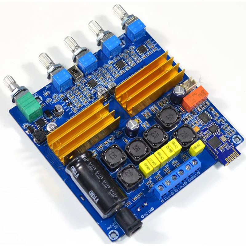 Lusya TPA3116 Bluetooth 5 0 QCC3003 усилитель 50 Вт * 2 + 100 1 цифровой аудио PCM5102 DAC DC24V T0154|Усилители