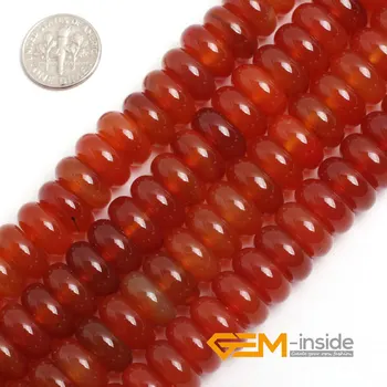 

6X12MM Rondelle Spacer Red Carnelian Beads Natural Stone Beads DIY Loose Beads For Jewelry Making Strand 15 Inches Wholesale !