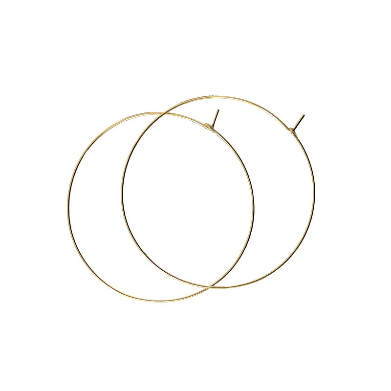 

25-50mm Light Big Hoop Earrings for Women Simple Gold Color Earring Exaggerated Personality Women Accessories Party Jewelry Gift