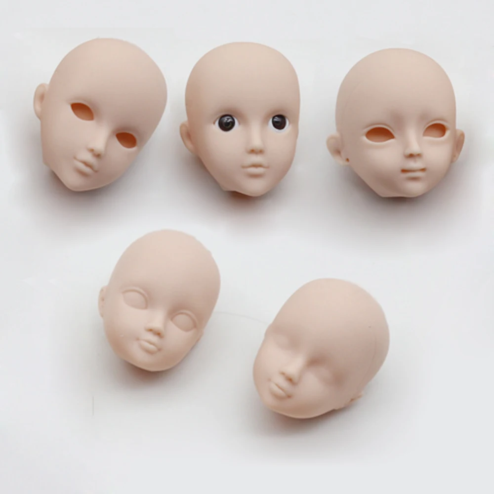 10pcs/lot Soft DIY Plastic Makeup Doll Heads for 1/6 BJD High Quality as for Barbies Doll's Practicing for Makeup Head with Eye 10pcs/lot Soft DIY Plastic Makeup Doll Heads for 1/6 BJD High Quality as for Barbies Doll's Practicing for Makeup Head with Eye