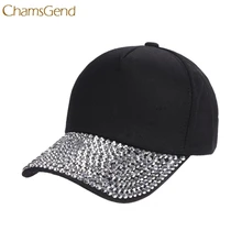 Новая элегантная женская новая модная бейсболка со стразами лапы Snapback шапка Aug 1
