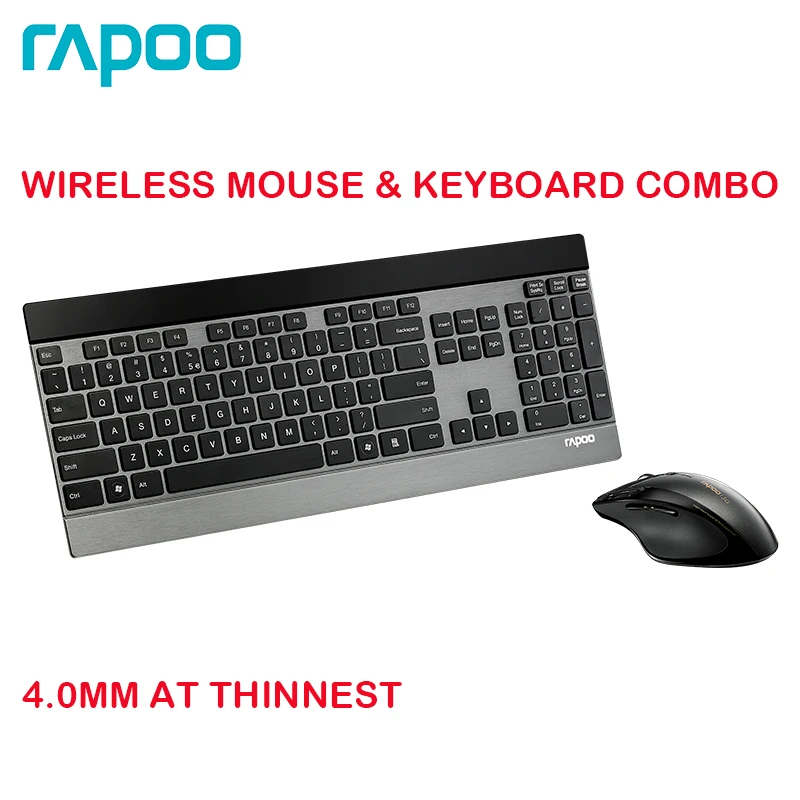 Rapoo 8900P 5G 4 0 мм ультра-тонкая интеллектуальная беспроводная клавиатура и лазерная