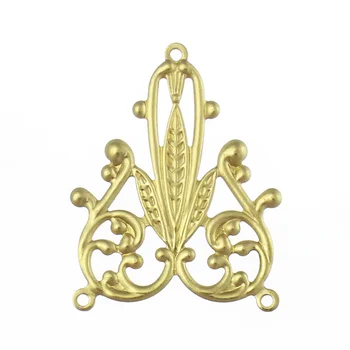 

8SEASONS Copper Connectors Findings Ear of Wheat Flower Light Golden 29mm x 22.5mm,20PCs (B33946)