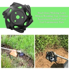 Tray Trimmer Head Grass Mowing Metal Lawnmower Head Lawn Mower Part for Garden Mower Weeding Tool Black Tray Trimmer Head Grass Mowing Metal Lawnmower Head Lawn Mower Part for Garden Mower Weeding Tool Black