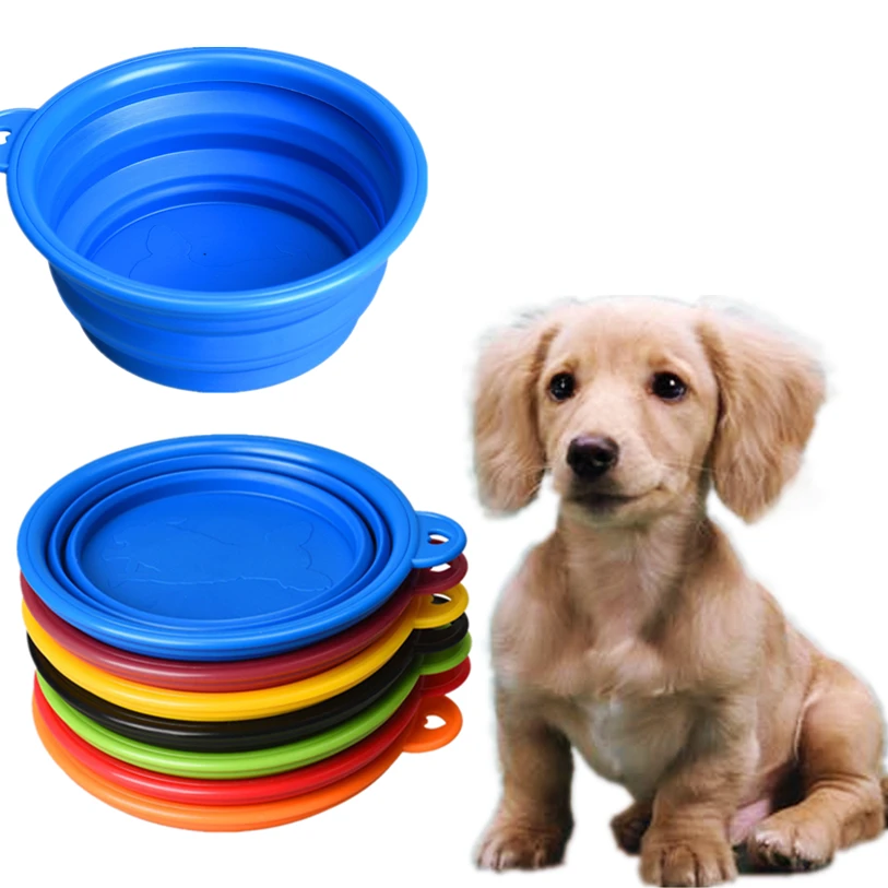 

Portable Travel Collapsible Silicone Pets Bowl Food Water Feeding Foldable Cup Dish for Dogs Cat Water Feeder Dish 40FB18