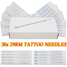 30 шт иглы татуировки 29RM одноразовые предварительно сделанные стерилизованные иглы татуировки иглы круглые из Магнума изогнутые для расходные материалы для татуировочной машинки
