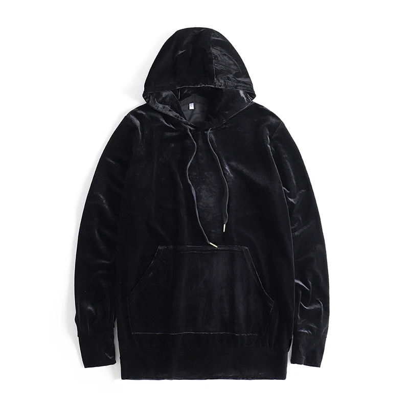 Kanye West Streetwear Style 2016 new arrived good quality hip hop solid velvet hoodie and pants long sleeve loose Sweatshirts