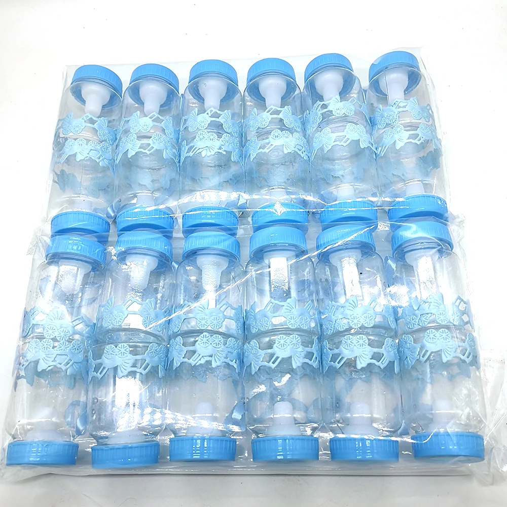 50pcs Lot Baby Shower Decorations Girls Boys Candy Bottle Baptism