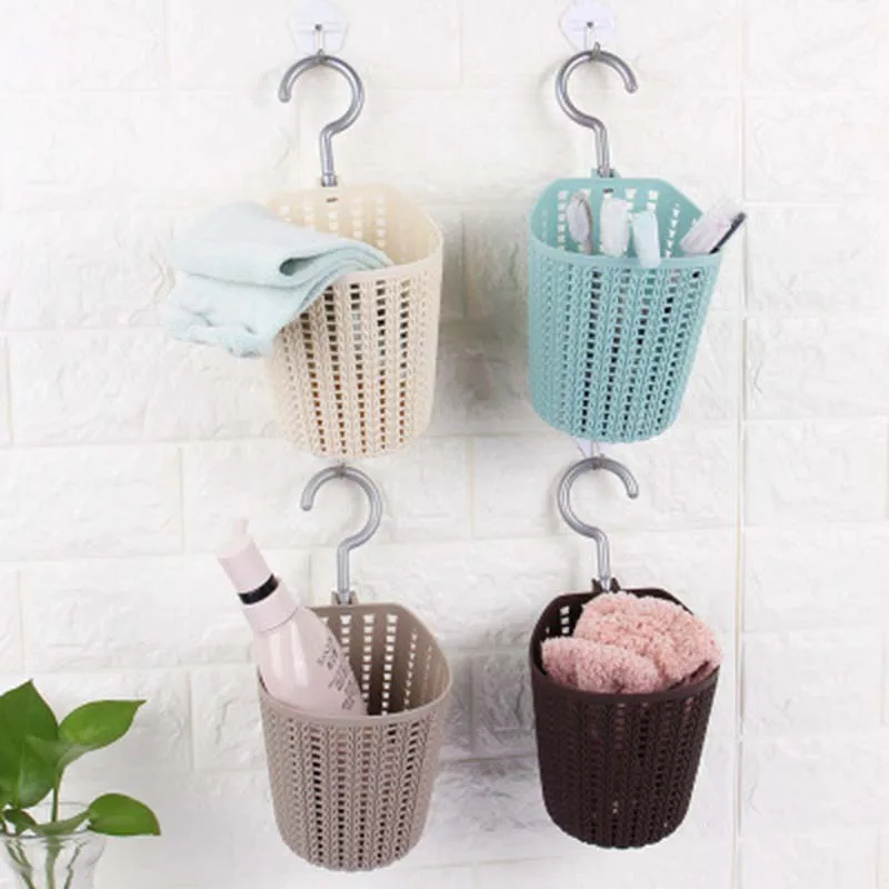 Plastic Drain Hanging Basket Kitchen Bathroom Wall Storage ...