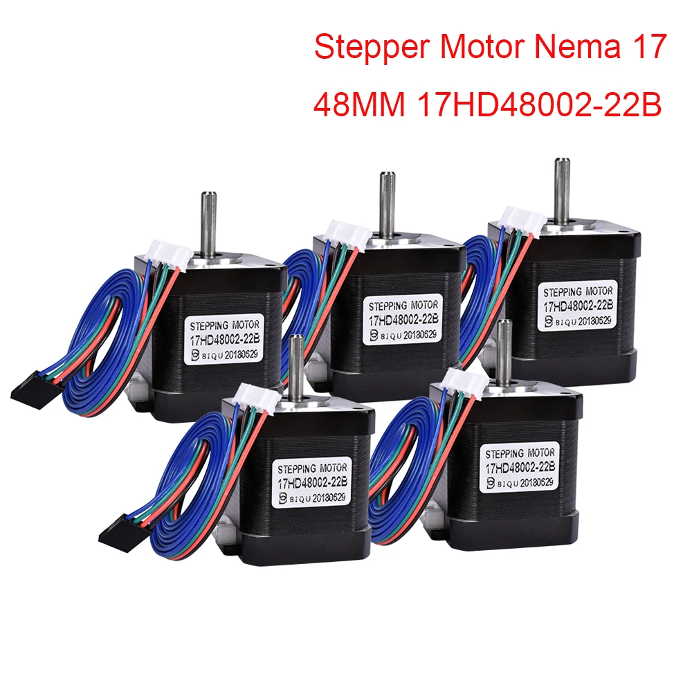 

4/5PCS 4-lead Nema17 Stepper Motor 48MM Nema 17 Stepper Motor 42 Motor 1.7A (17HD48002) CNC XYZ 3D Pinter Motor 42BYGH Laser